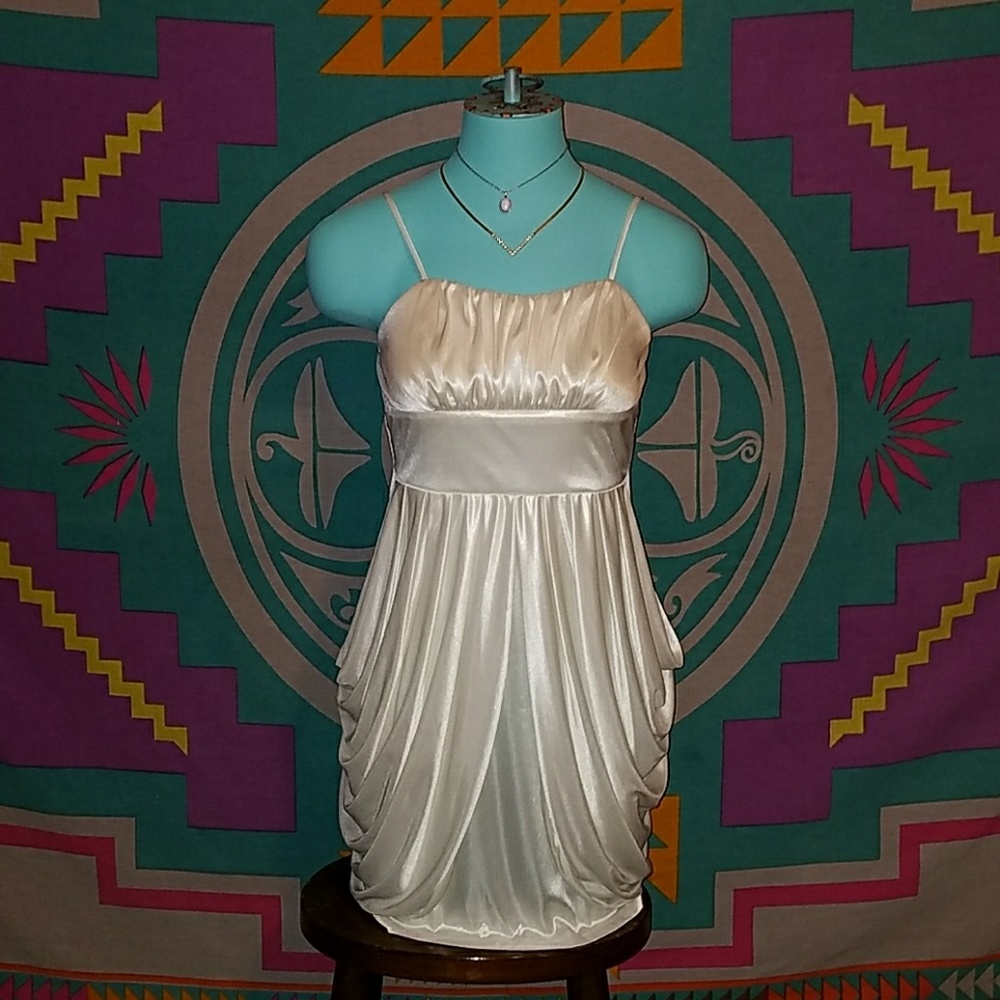 White satin dress